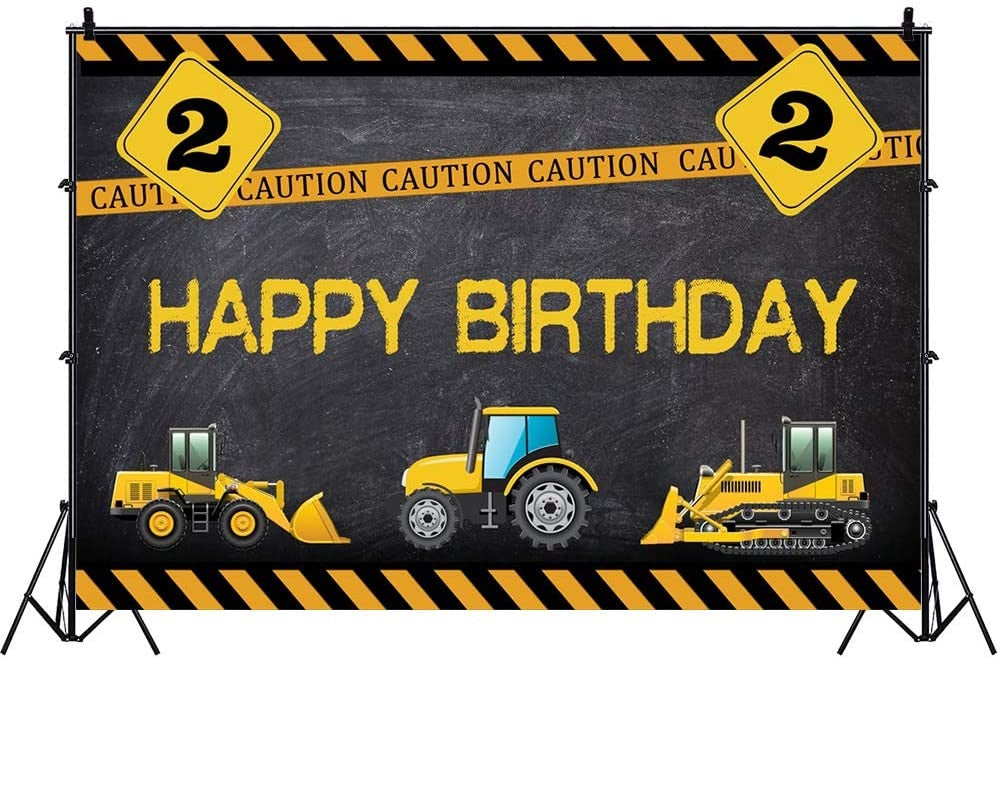 Construction Birthday Party Backdrop