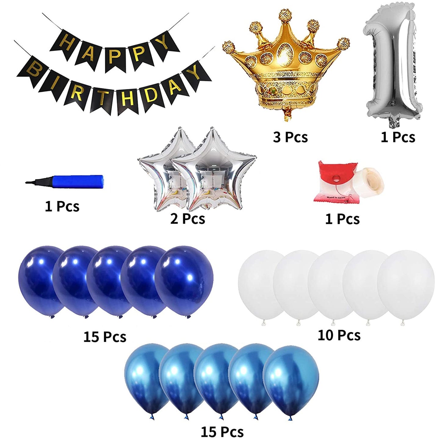 First Birthday Blue Party Kit For Boys