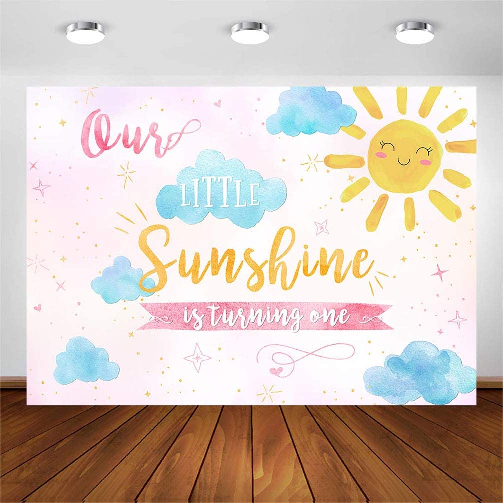 Sunshine Theme Birthday Party Backdrop