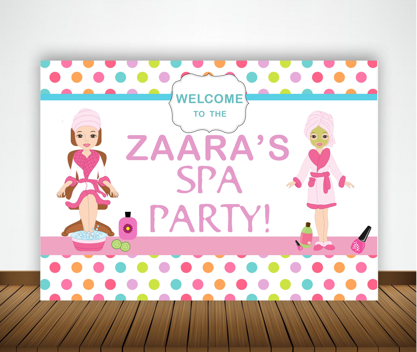 Spa Theme Birthday Party Backdrop
