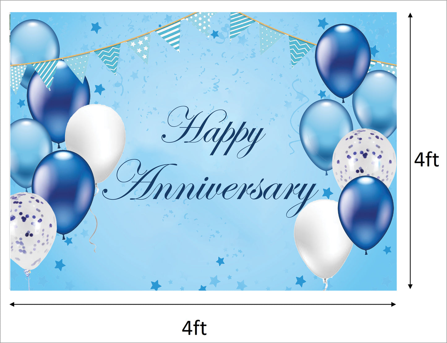 Anniversary Party Backdrop Banners for Couples