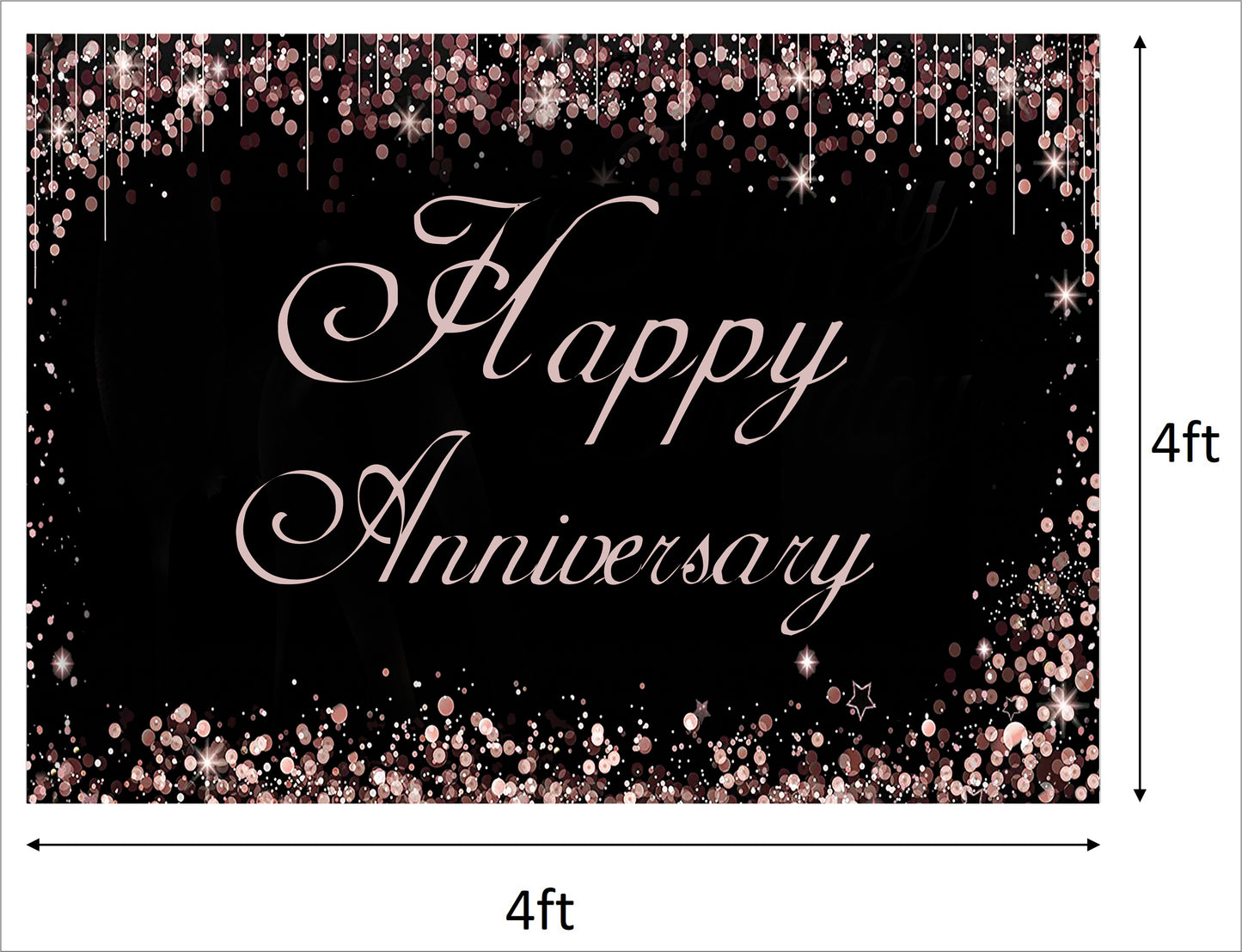 Anniversary Party Backdrop Banners for Couples