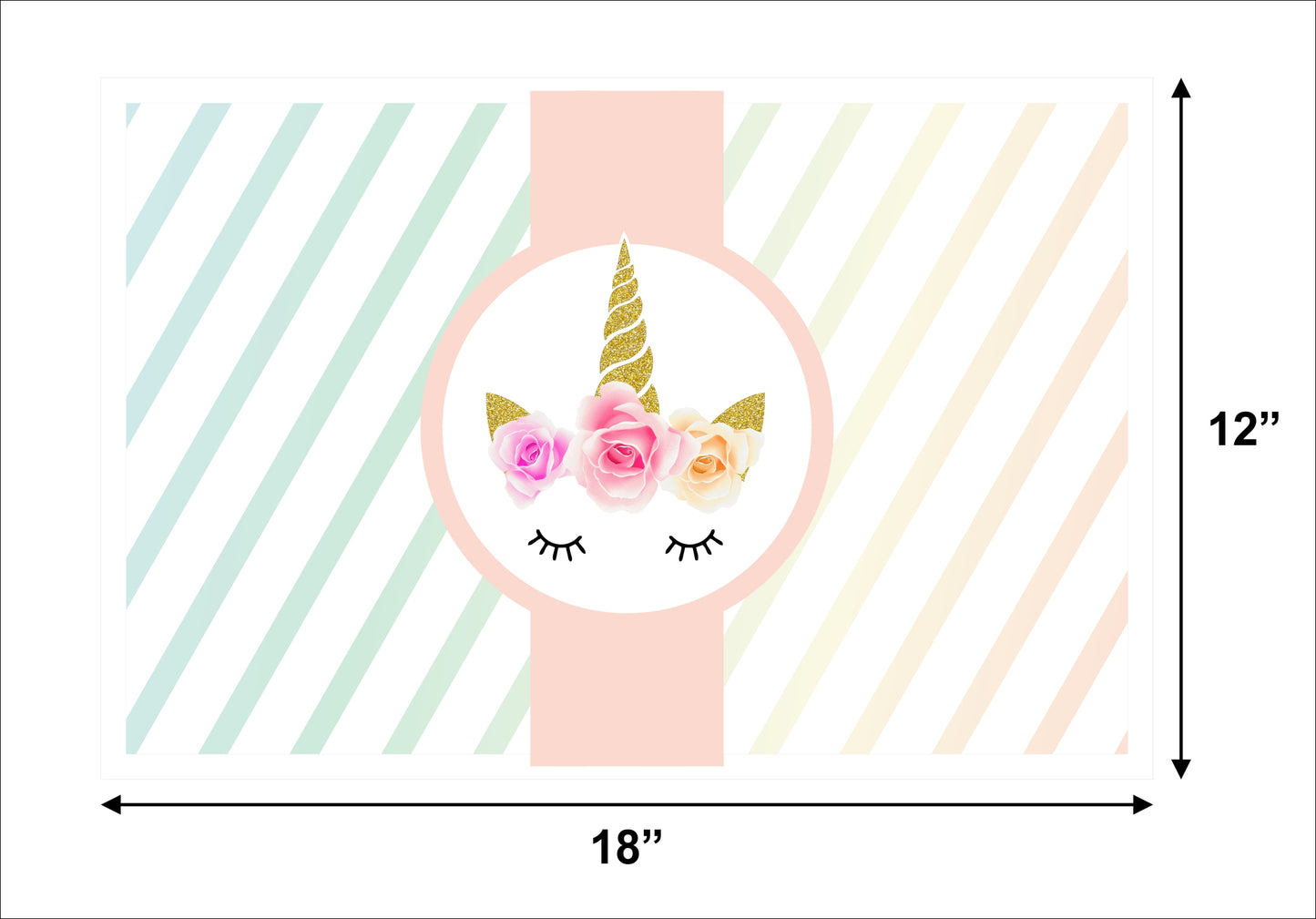 Unicorn Theme Birthday Party Table Mats for Decoration