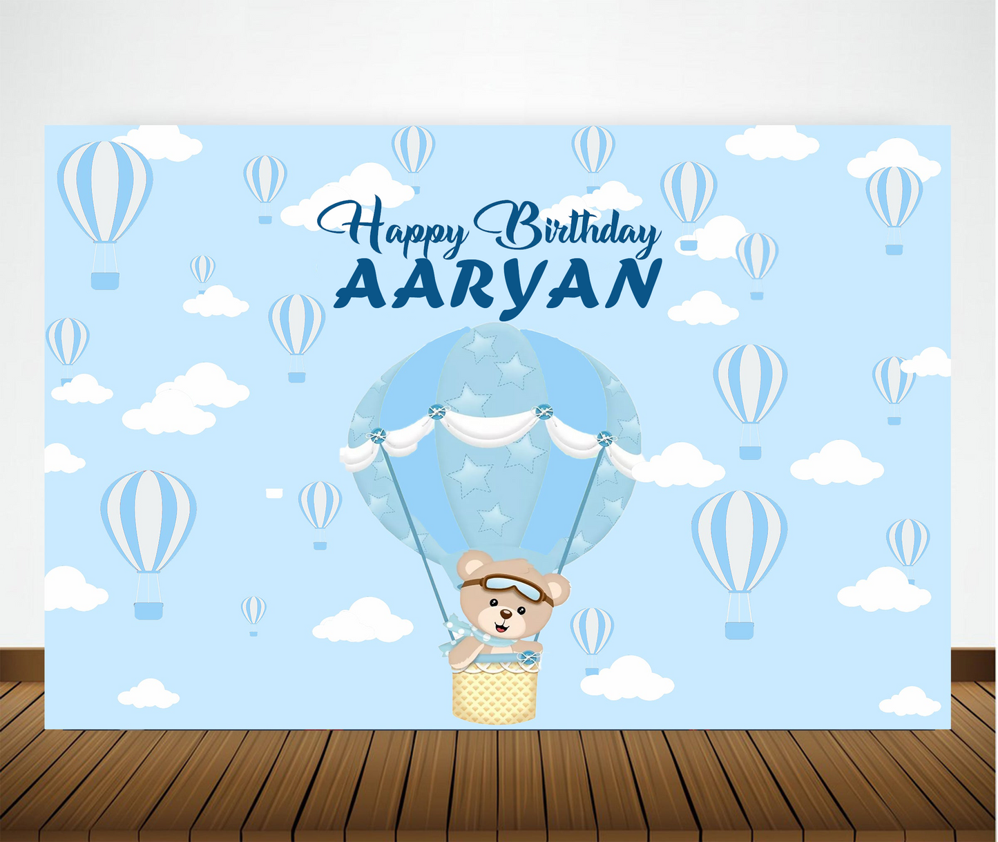 Hot Air Theme Birthday Party Backdrop