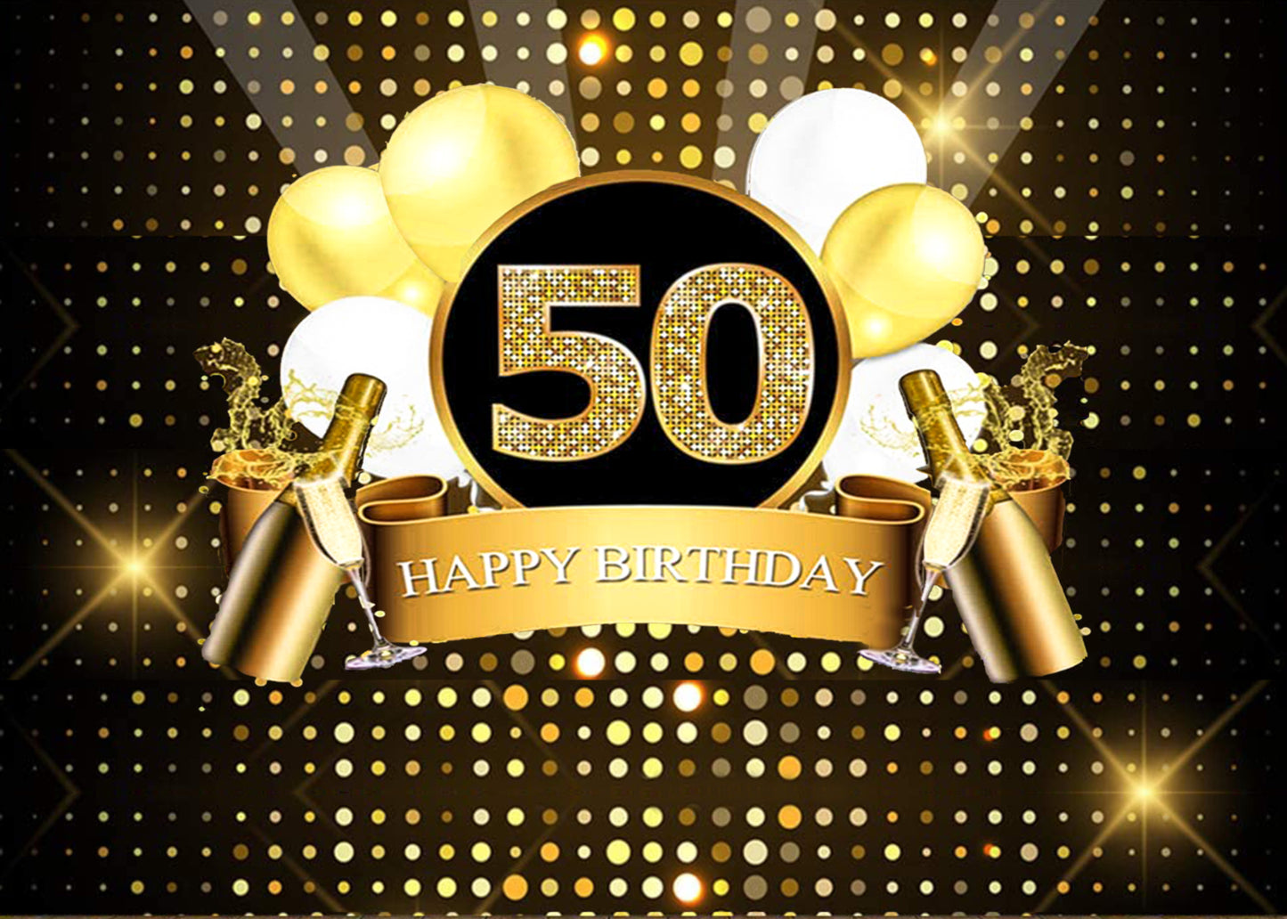50th Birthday Party Backdrop