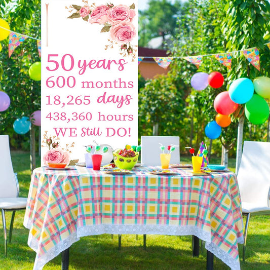 50th Anniversary Customized Welcome Banner Roll up Standee (with stand)