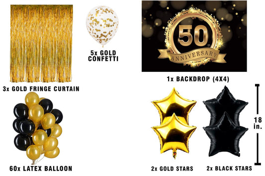 50th Anniversary Party Complete Set for Decorations