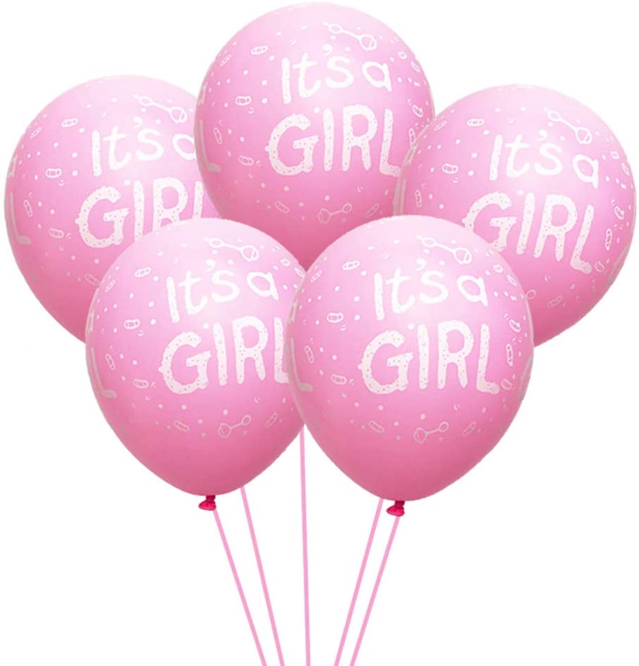 It'S A Girl Latex Party Balloon New Born Baby Girl Decorations