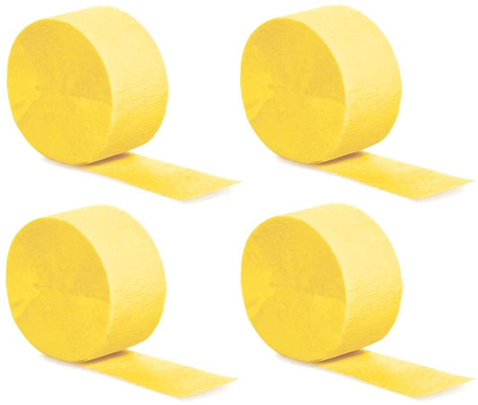 Yellow Crepe Paper Crepe Paper Streamer (6 Piece) - Party Supplies For Parties, Baby Shower, Bridal Shower