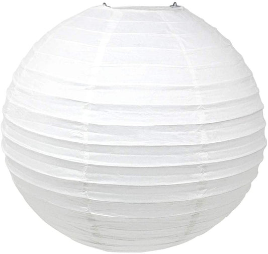 White Paper Lanterns -12"Inch Great For Birthday Parties, Weddings Or Baby Shower
