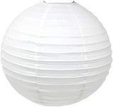 White Paper Lanterns -12"Inch Great For Birthday Parties, Weddings Or Baby Shower