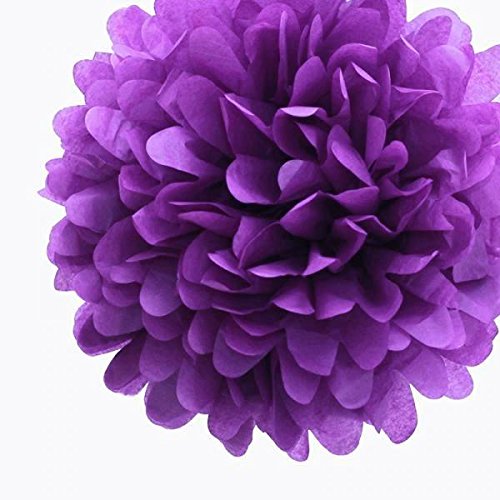 Purple Pom Pom Flower Decoration For Birthday Parties, Anniversary Party & Baby Shower