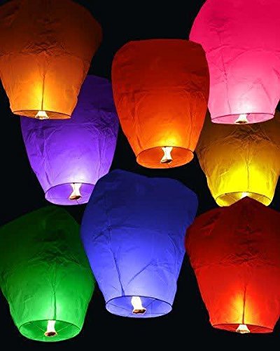 Sky Lanterns-Paper Hot Air Balloon Multi-Color