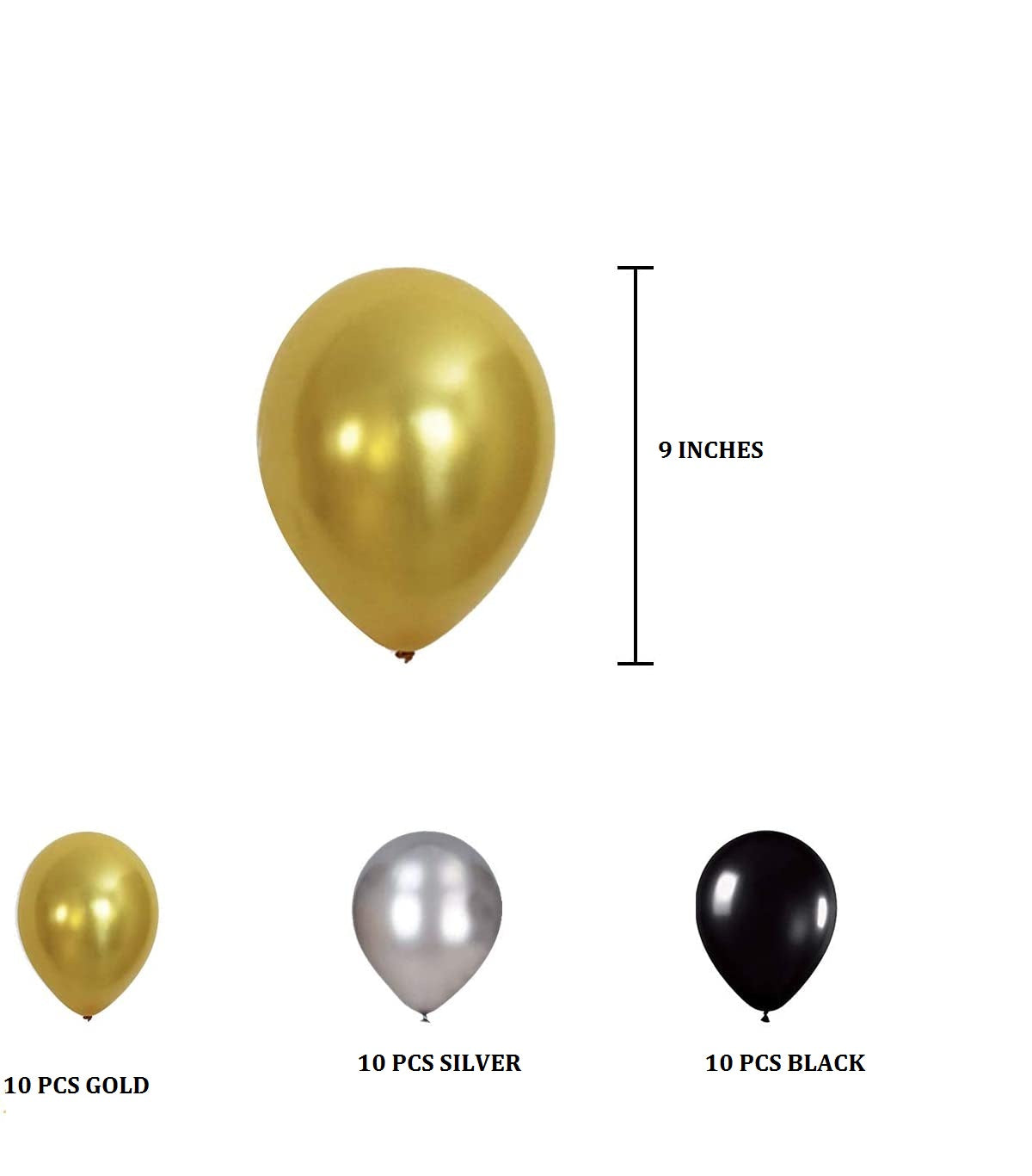 40th Birthday Party Golden and Black Decoration Kit