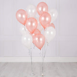 Rose Gold And White Party Balloons-Birthday Parties, Bridal Shower, Baby Shower