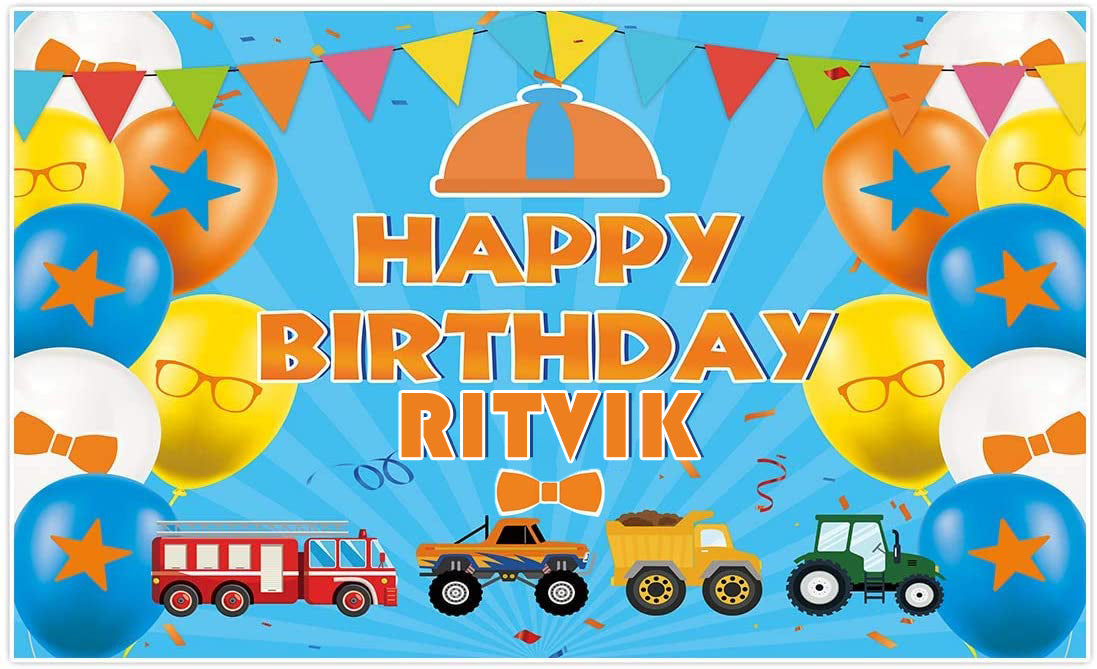 Construction Birthday Party Backdrop