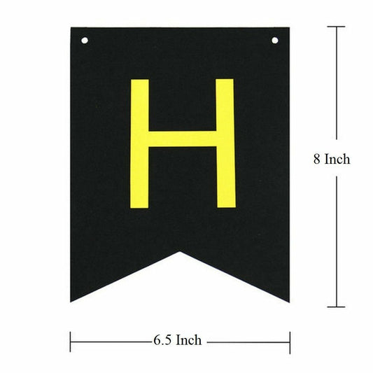 Gold And White Decoration Kit- Happy Birthday Banner, Fringe ,Pom Pom And Lanterns