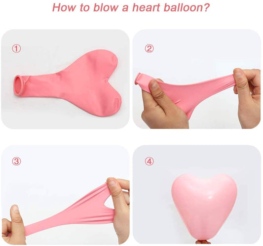Anniversary Party Heart Shape Latex Balloons For Decorations