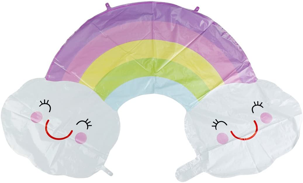 3pc Rainbow Balloons Foil Helium Balloons For Birthday Unicorn , Rainbow & Sunshine Theme