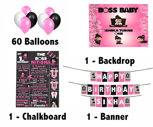Boss Baby Girl Birthday Party Personalized Complete Kit
