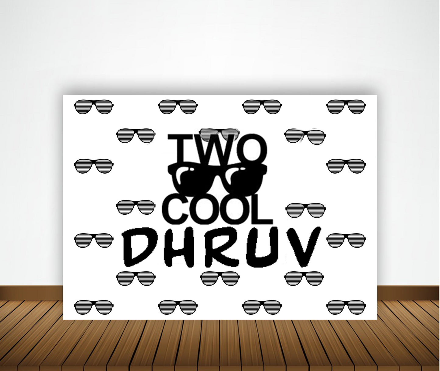 Two Cool Theme Birthday Party Backdrop