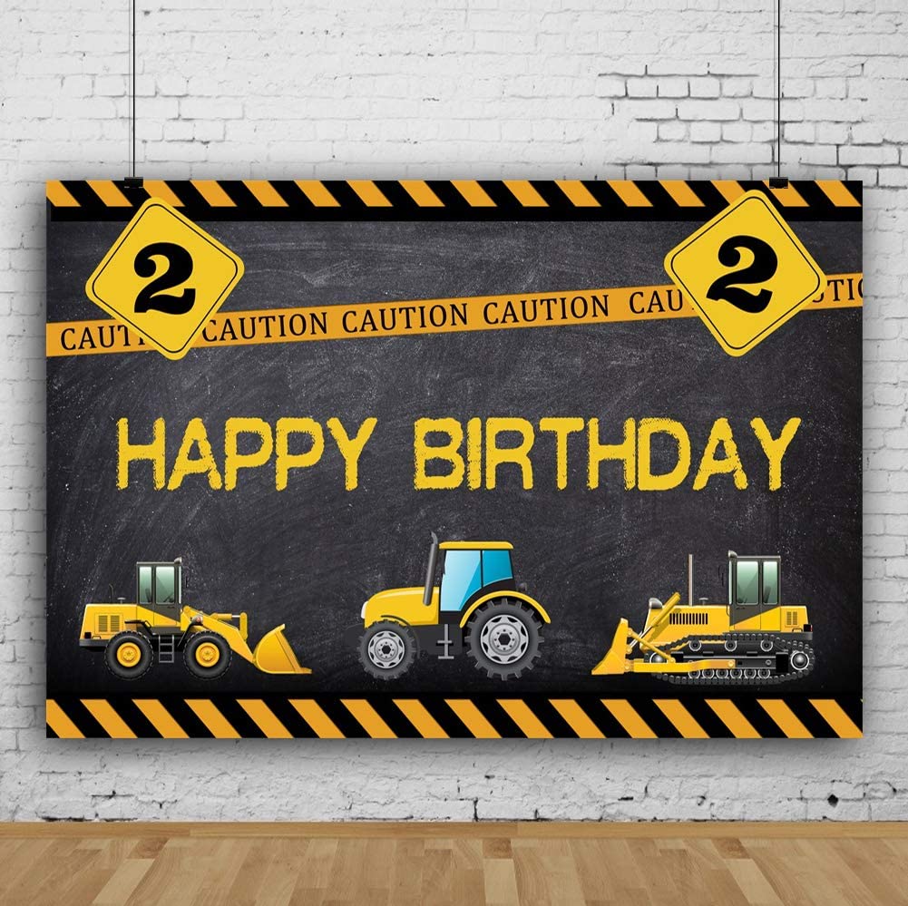 Construction Birthday Party Backdrop