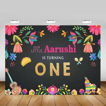 One is fun First Birthday Party Backdrop For Girls