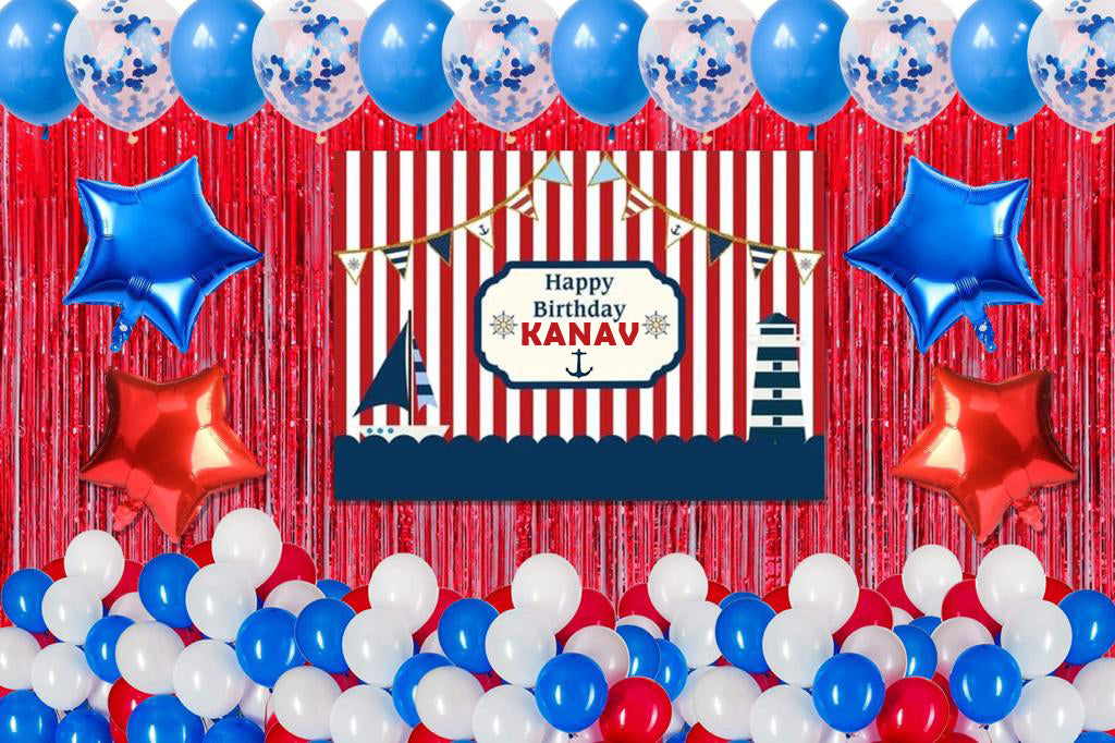 Nautical Ahoy Theme Birthday Party Complete Party Set