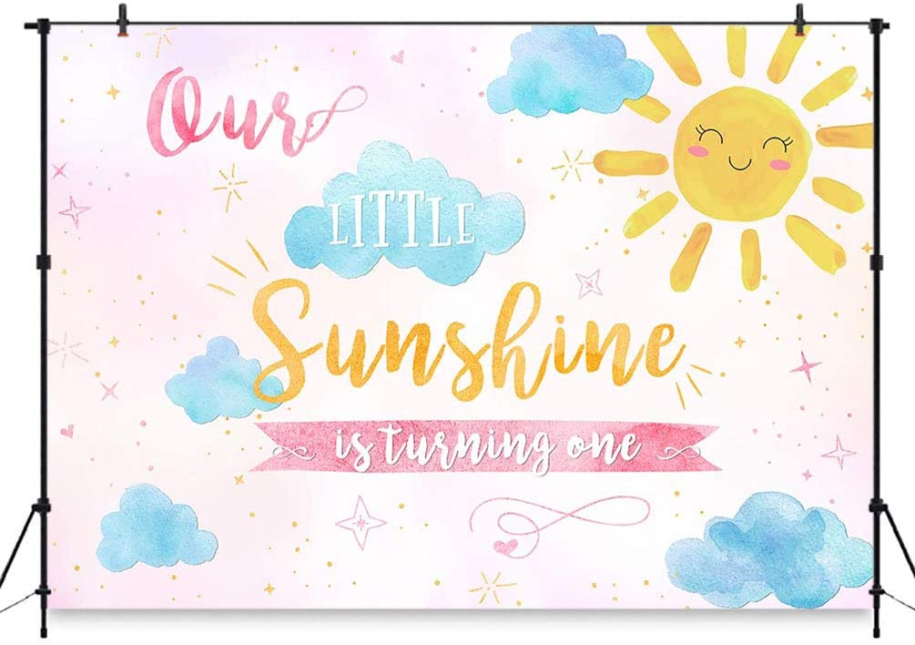 Sunshine Theme Birthday Party Backdrop