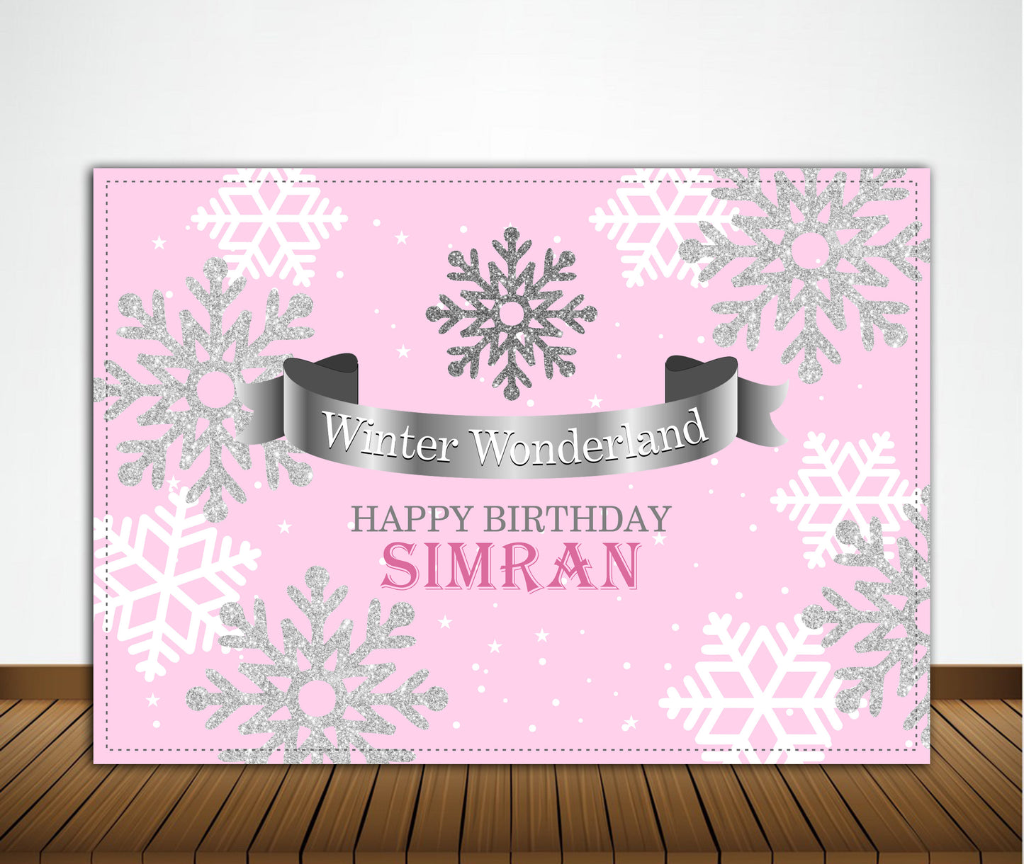 Winter Wonderland Theme Birthday Party Backdrop