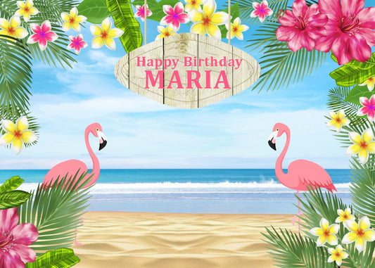 Flamingo Theme Birthday Party Backdrop