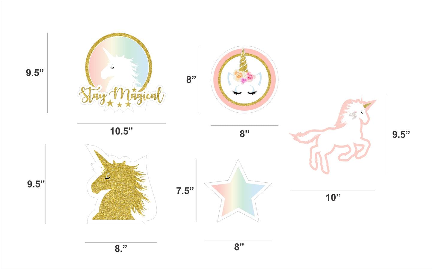 Unicorn Theme Birthday Party Hanging Set for Decoration