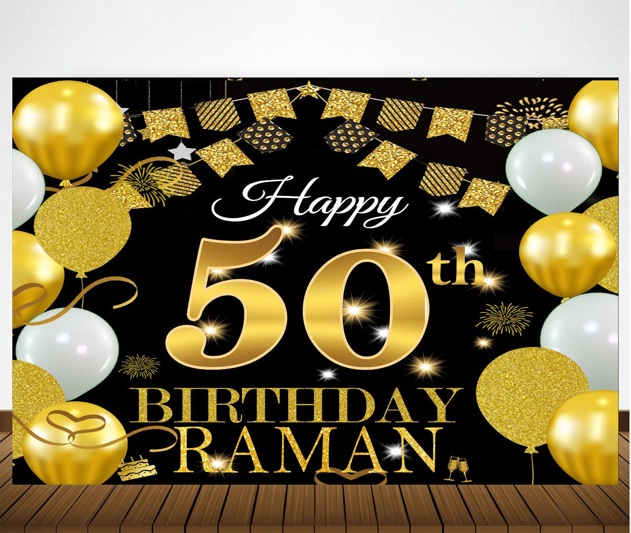 50th Birthday Party Backdrop