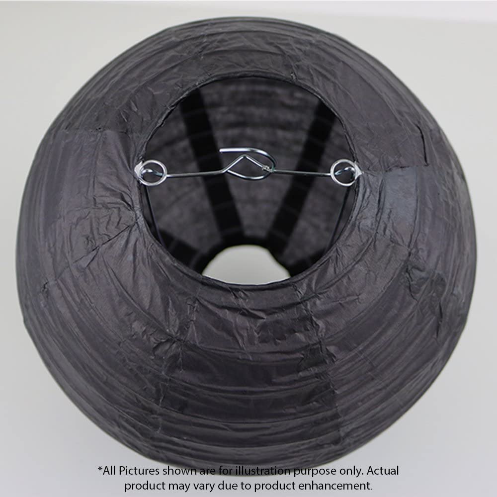 Black, White And Silver Paper Lanterns -12"Inch, Great For Anniversary Parties, 25Th Milestone ,Silver Jubilee