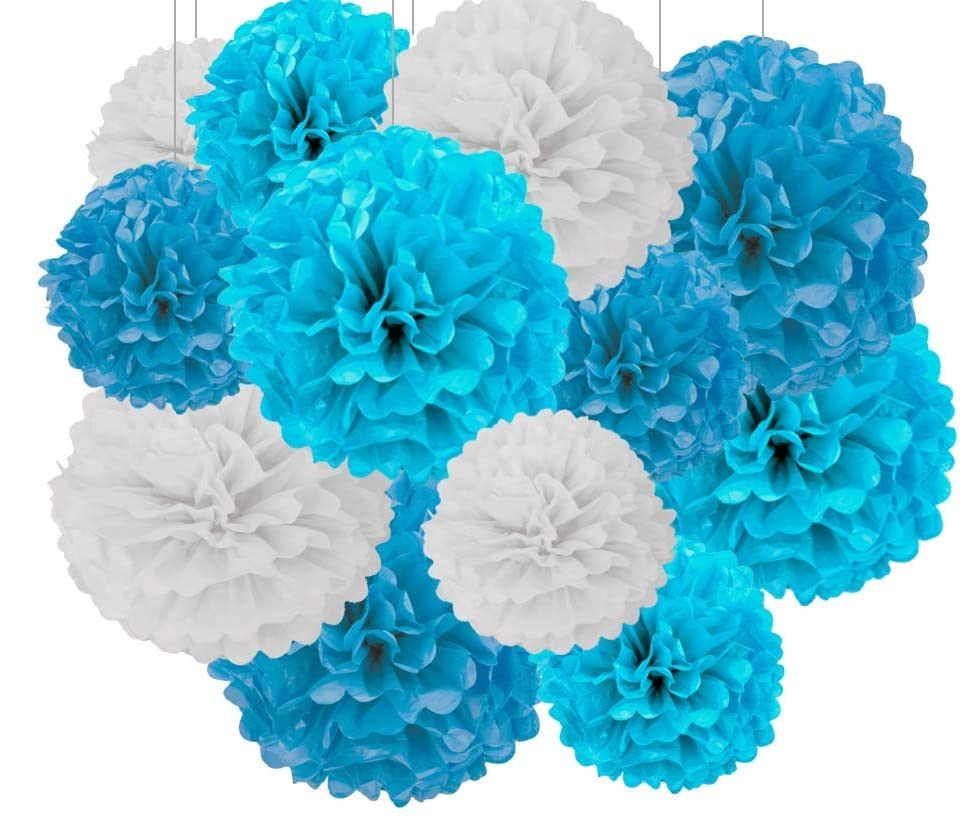Pompom Flower Decoration for Baby Shower, Baby Welcome or Birthday Party