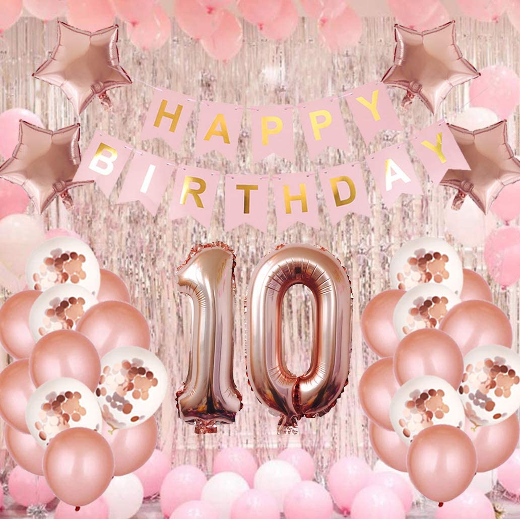 10th Birthday Party Decorations Kit