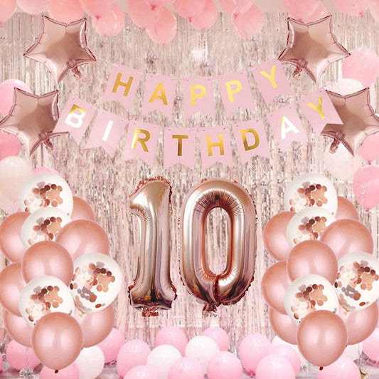 10th Birthday Party Decorations Kit