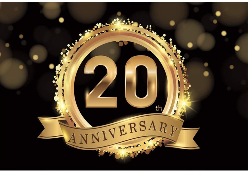 20th Anniversary Party Backdrop Banners for Couples