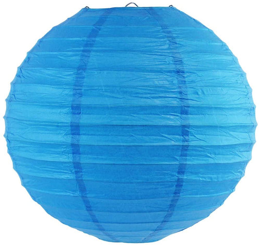 Blue Paper Lanterns -12"Inch Great For Birthday Parties, Wedding Or Baby Showers.