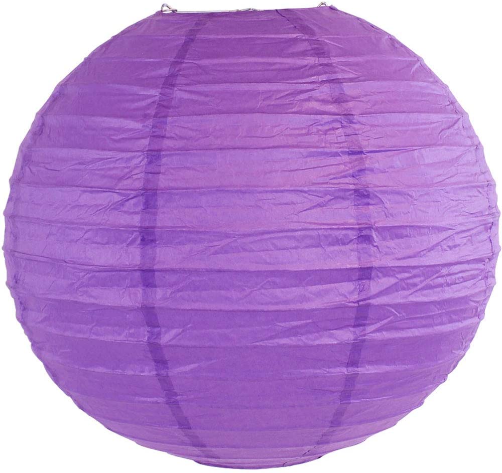 Purple Paper Lanterns -12"Inch Great For Birthday Parties, Weddings Or Baby Shower