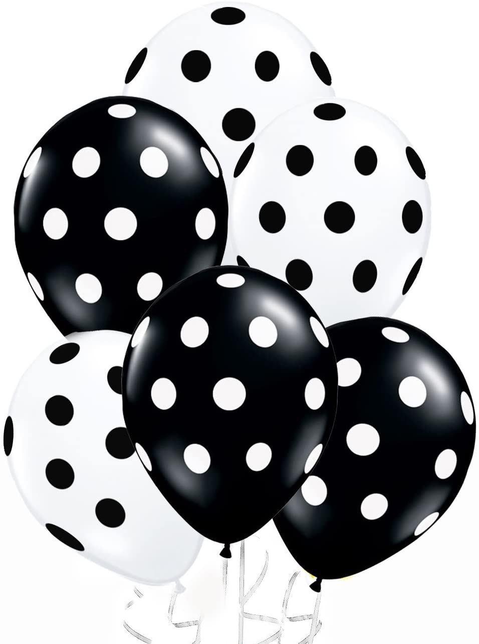 Black And White Polka Dot Party Balloons-Birthday Parties, New Year Parties, Graduation Ceremony.