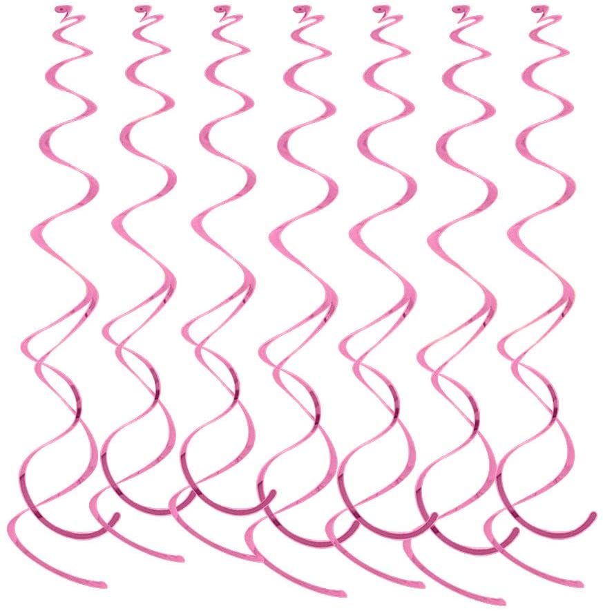 Pink Hanging Spiral Swirl Decorations, Ceiling Decoration For Birthday,Baby Shower , Anniversary