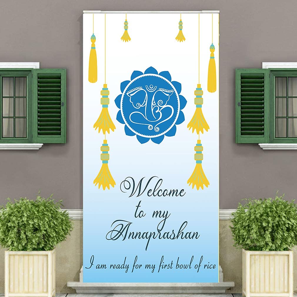 Annaprashan Customized Welcome Banner Roll up Standee (with stand)