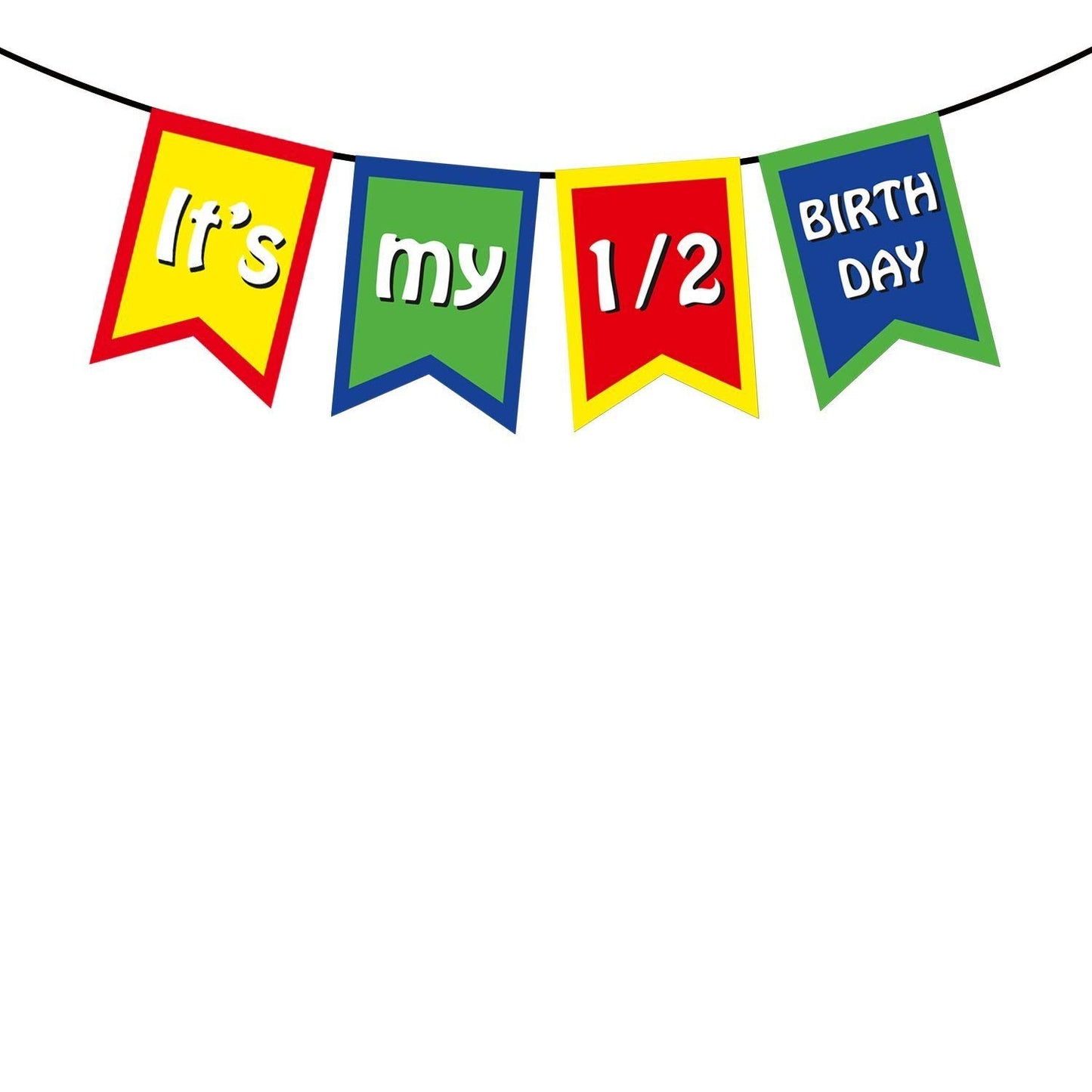 Half Birthday Party Decoration Banner