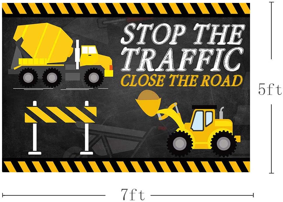 Construction Birthday Party Backdrop