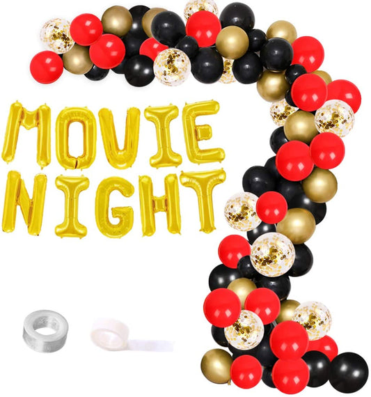 Movie Night Theme Balloon Arch Kit for Decorations