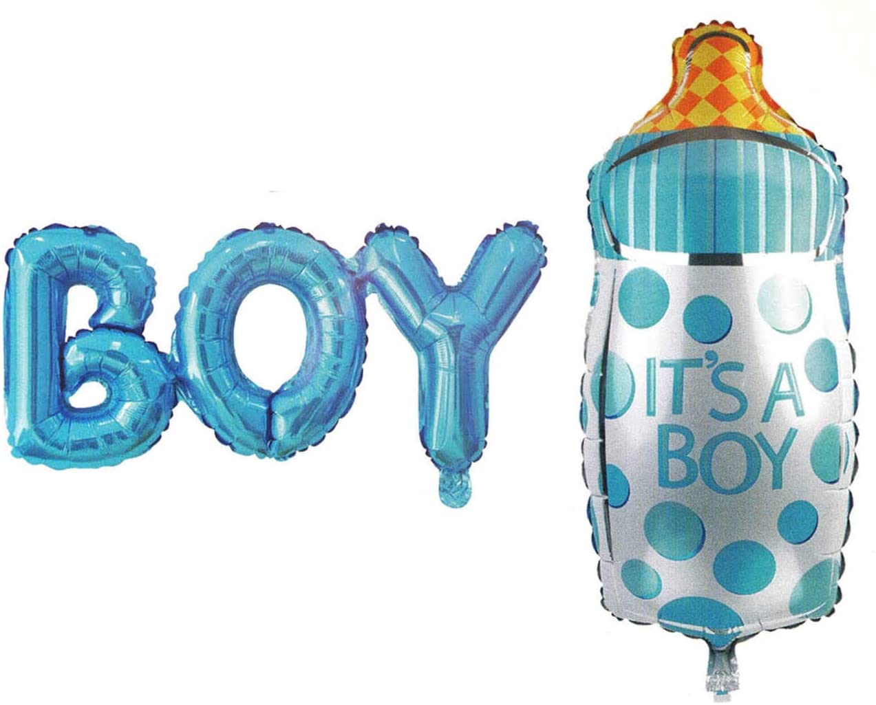 It'S A Boy Bottle Shape And Boy Banner Foil Balloon Letter Helium Quality Foil Balloon For Baby Showers Party Supply Decorations.