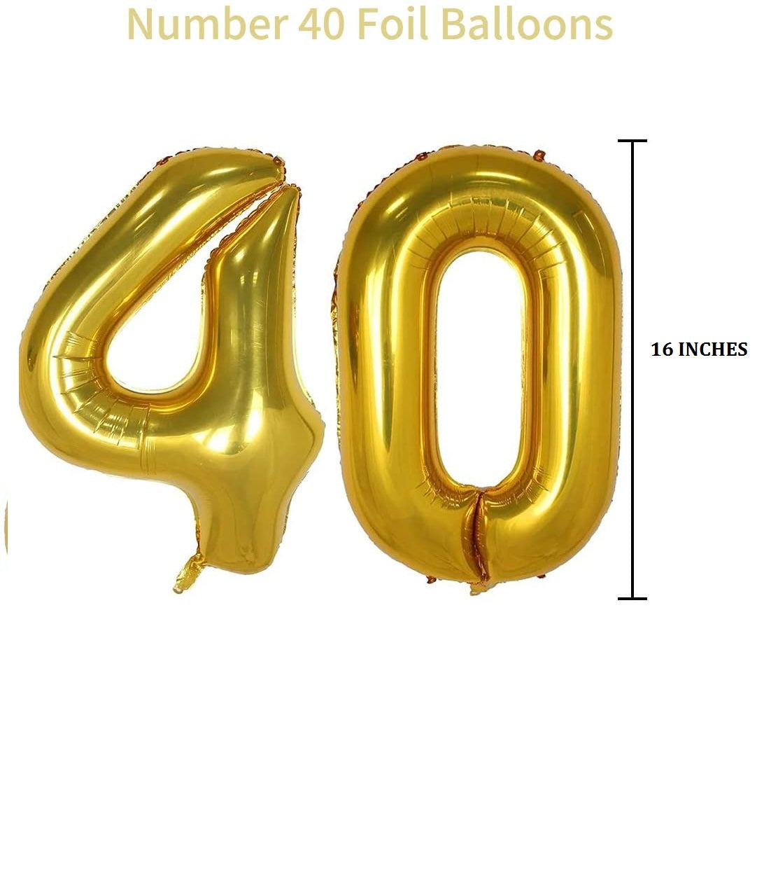 40th Birthday Party Golden and Black Decoration Kit