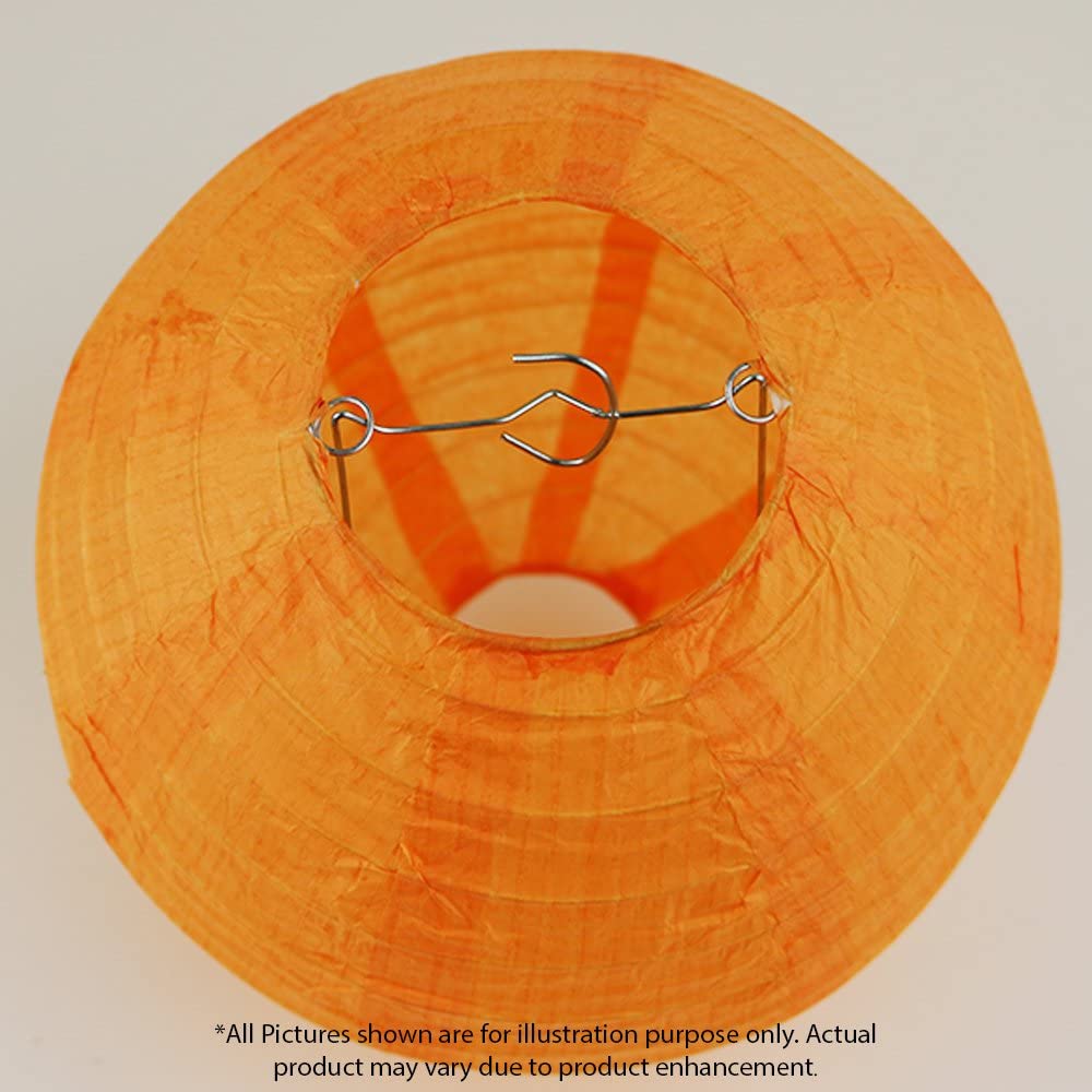 Orange Paper Lanterns for Birthday Parties, Weddings Or Baby Shower