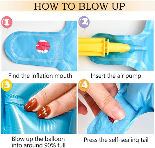 Blue Digit Foil Birthday Party Balloon Number 6